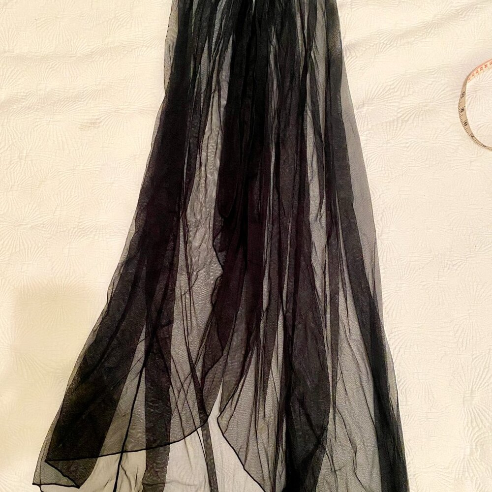 Black Sheer stretchy teddy NEW and sheer Skirt - Picture 5 of 10